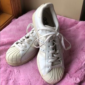 Adidas white sneakers